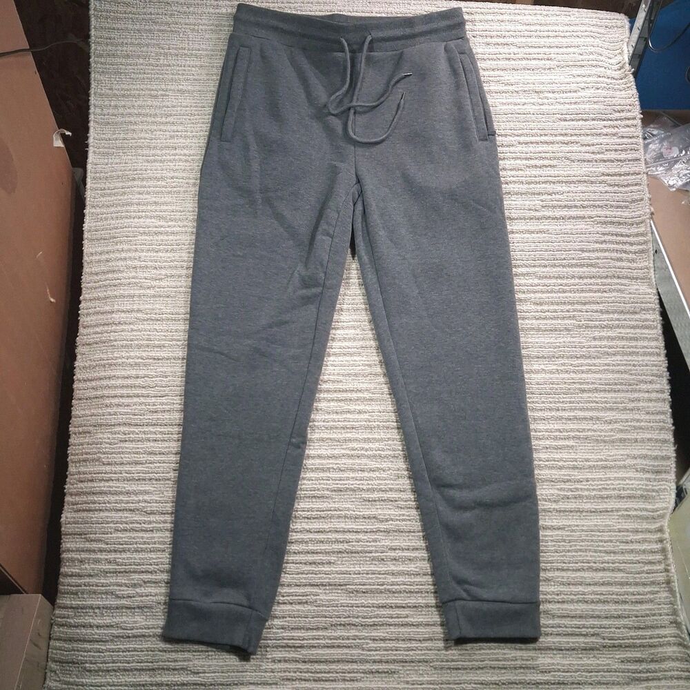 blue ice mens size medium charcoal grey fleece lined jogger sweatpants pants m